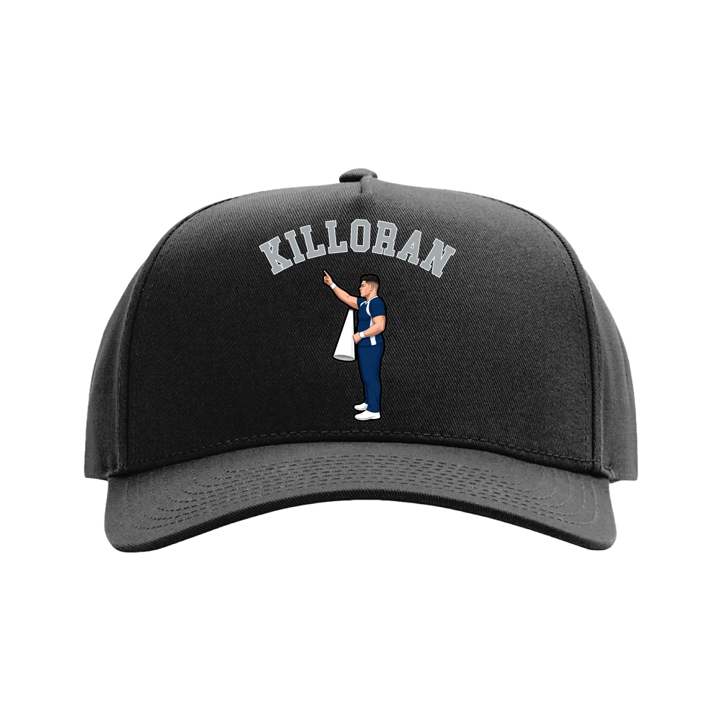 Full Fabric Five-Panel Champ Cap — Shirsey Arch in Black