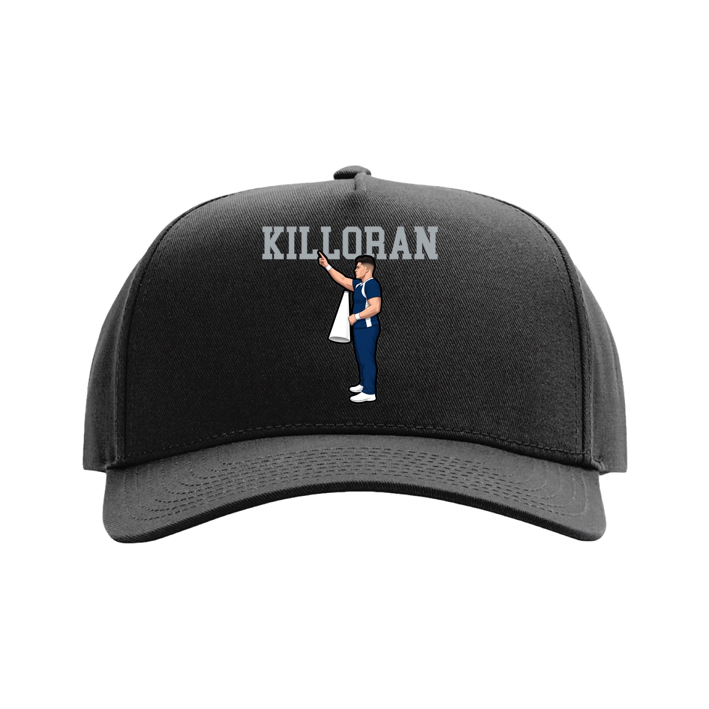 Full Fabric Five-Panel Champ Cap — Shirsey in Black