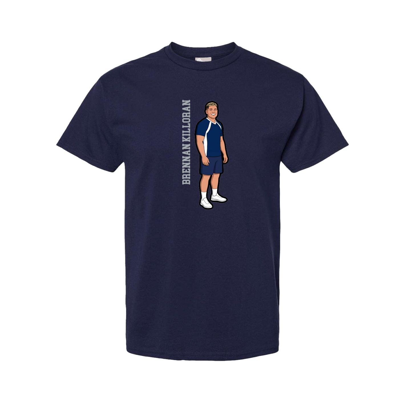 Tee — Name Vertical in Navy
