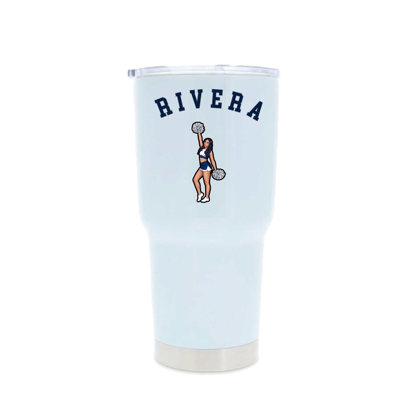 30oz Stainless Steel Tumbler — Shirsey Arch in White