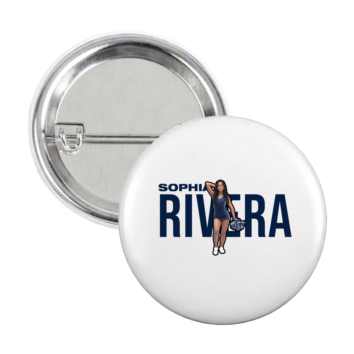 Game Day Button — Player Name in White