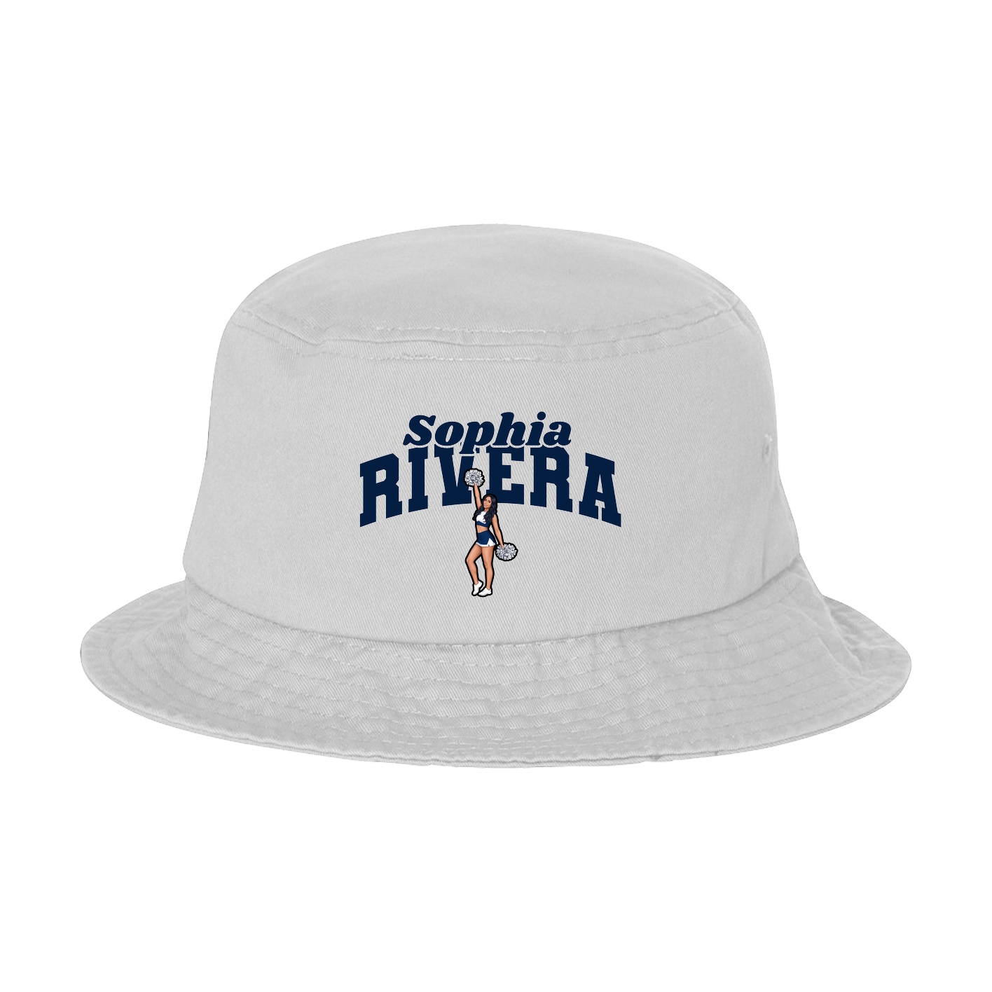 Bucket Cap — Signature Arch in White