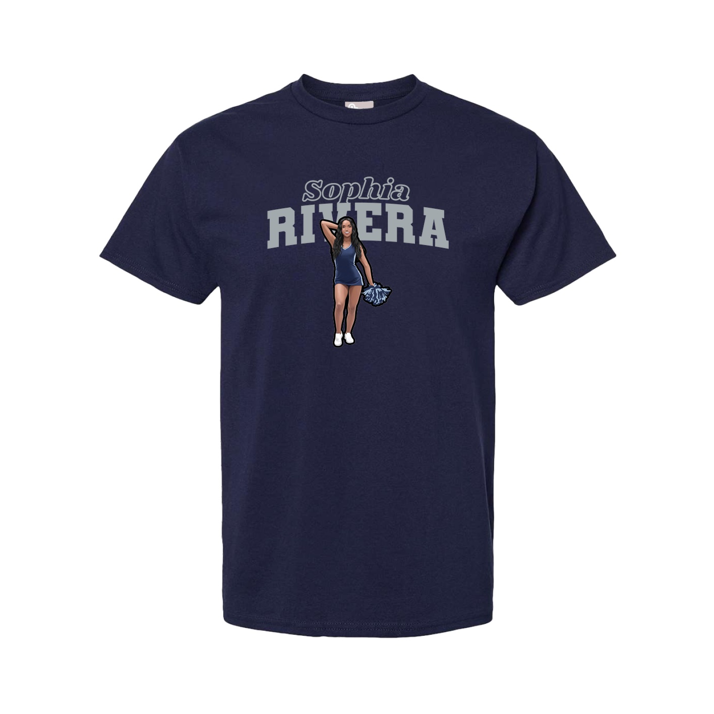 Youth Tee — Name Arch in Navy