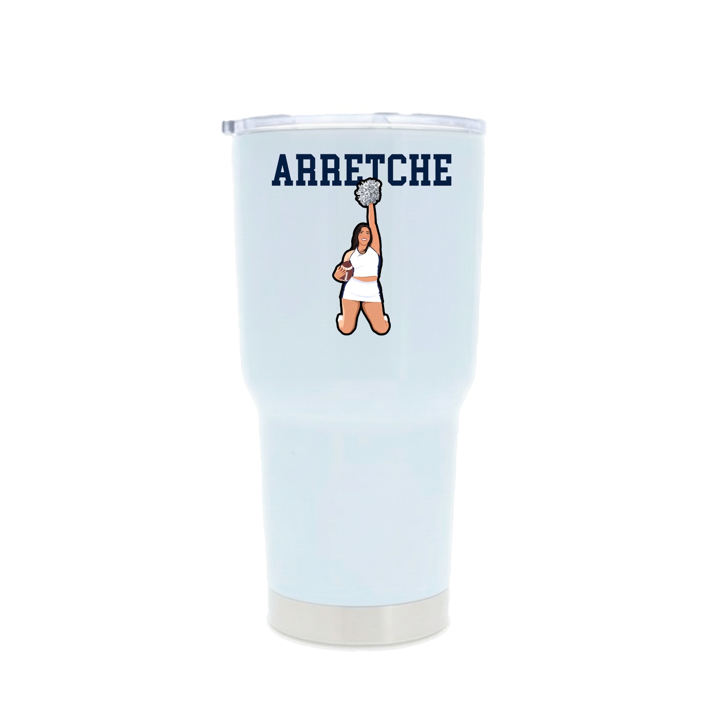 30oz Stainless Steel Tumbler — Shirsey in White