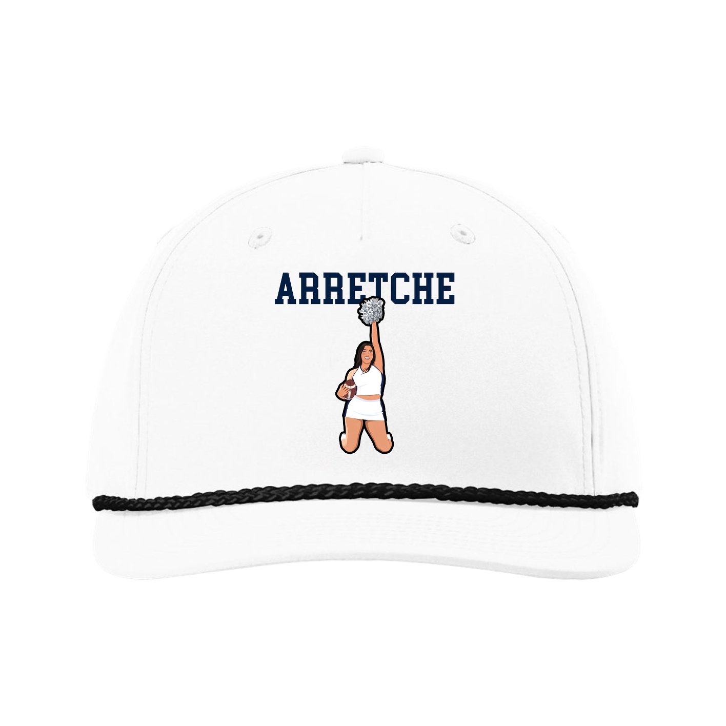 Five-Panel Classic Rope Cap — Shirsey in White