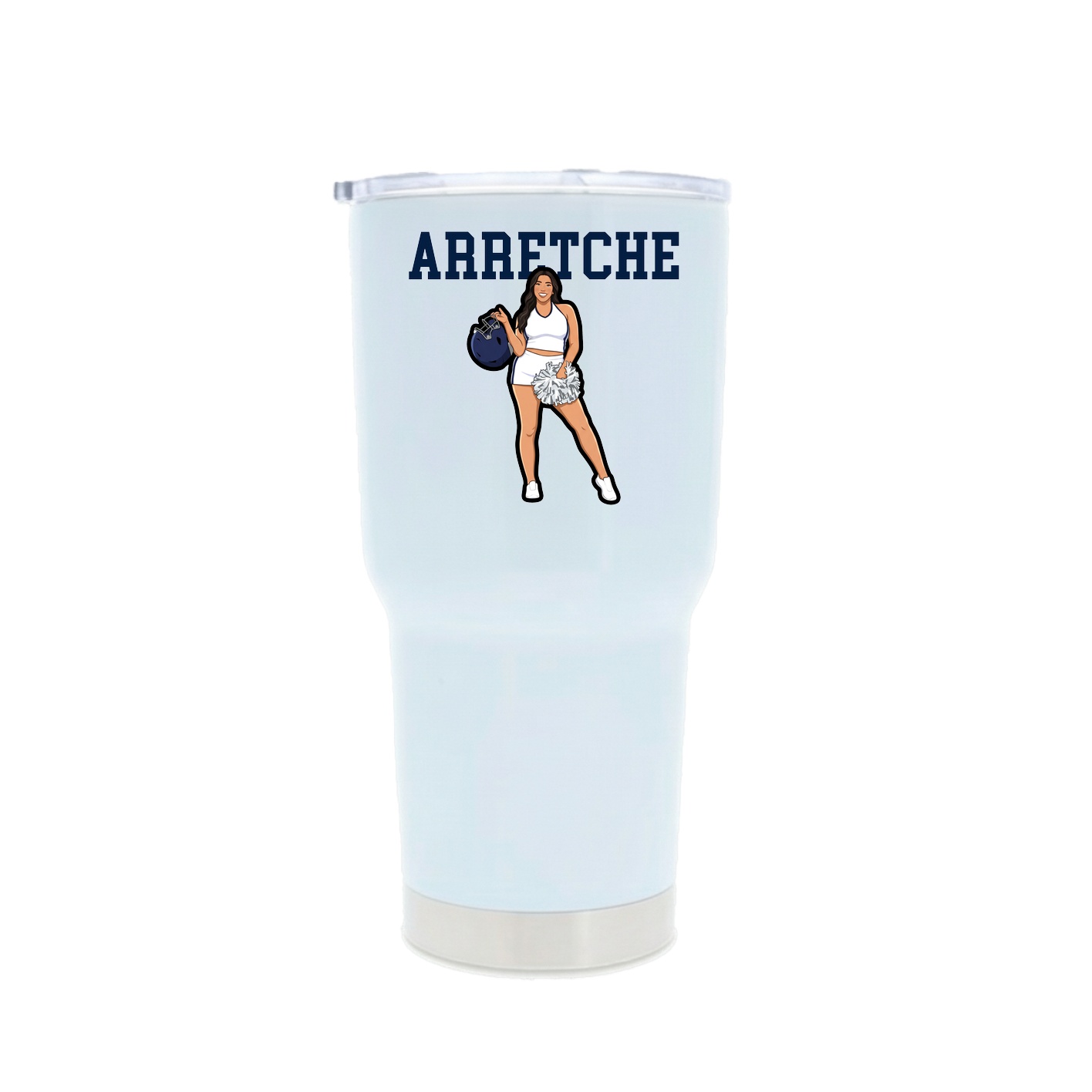 30oz Stainless Steel Tumbler — Shirsey in White