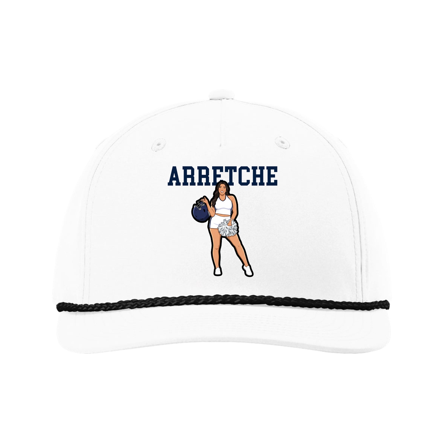 Five-Panel Classic Rope Cap — Shirsey in White