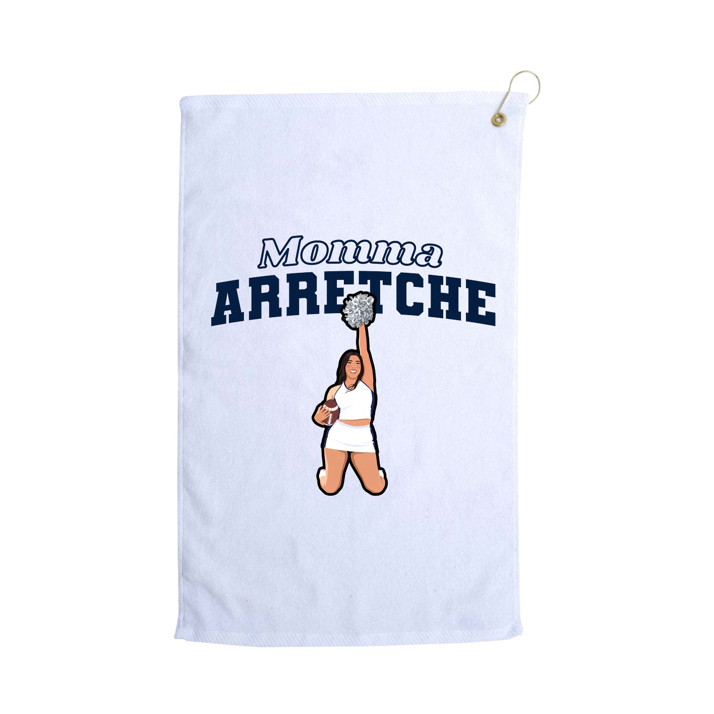 Golf Towel — Mothers Day Block in White