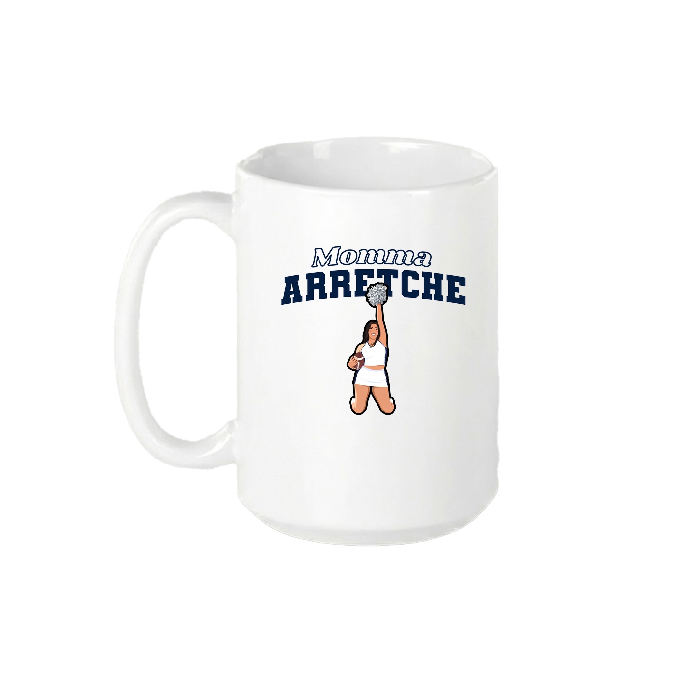 15oz Coffee Mug — Mothers Day Block in White