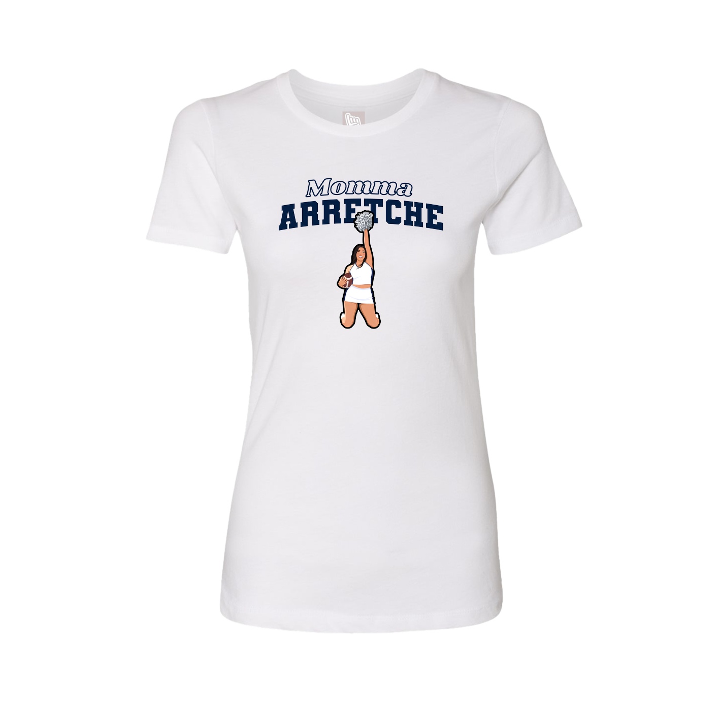 Womens Tee — Mothers Day Block in White