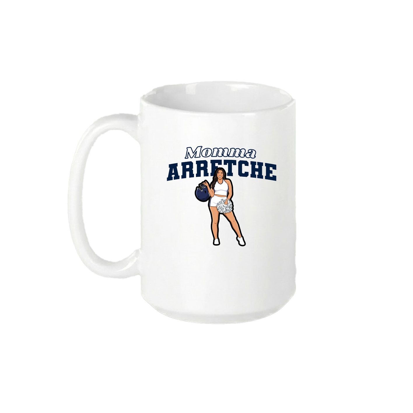 15oz Coffee Mug — Mothers Day Block in White