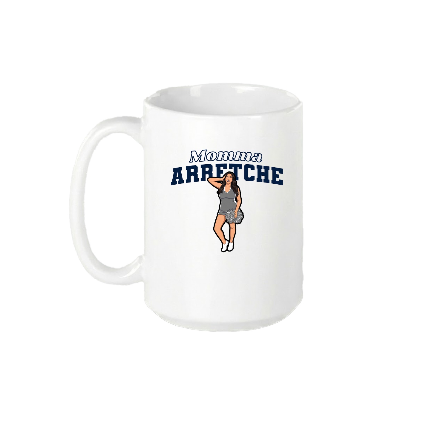15oz Coffee Mug — Mothers Day Block in White