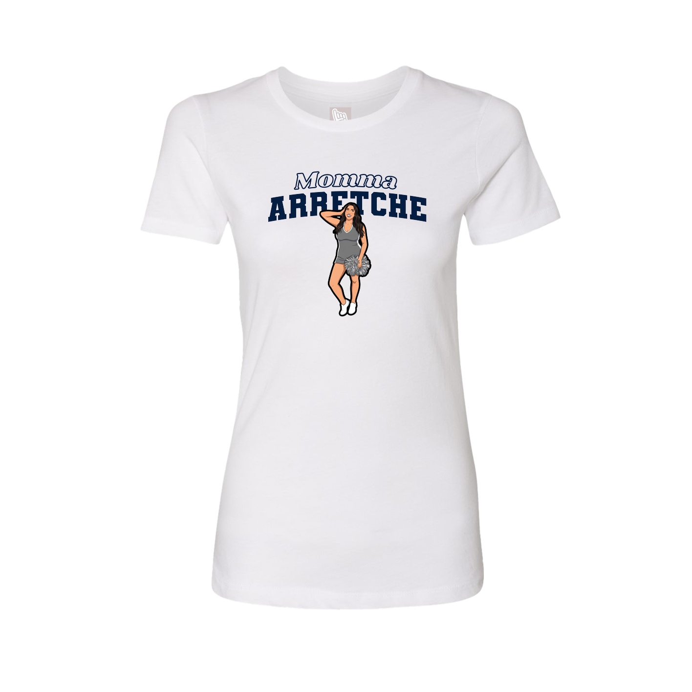Womens Tee — Mothers Day Block in White