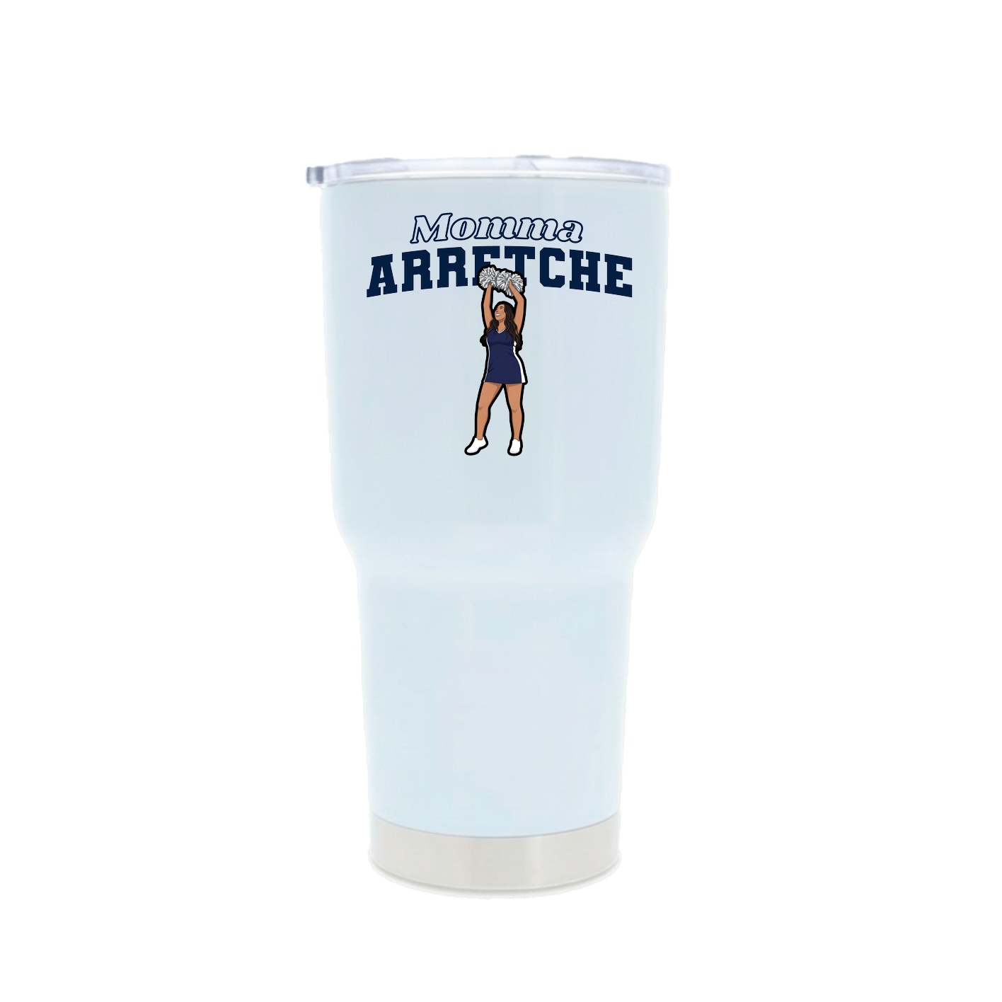 30oz Stainless Steel Tumbler — Mothers Day Block in White