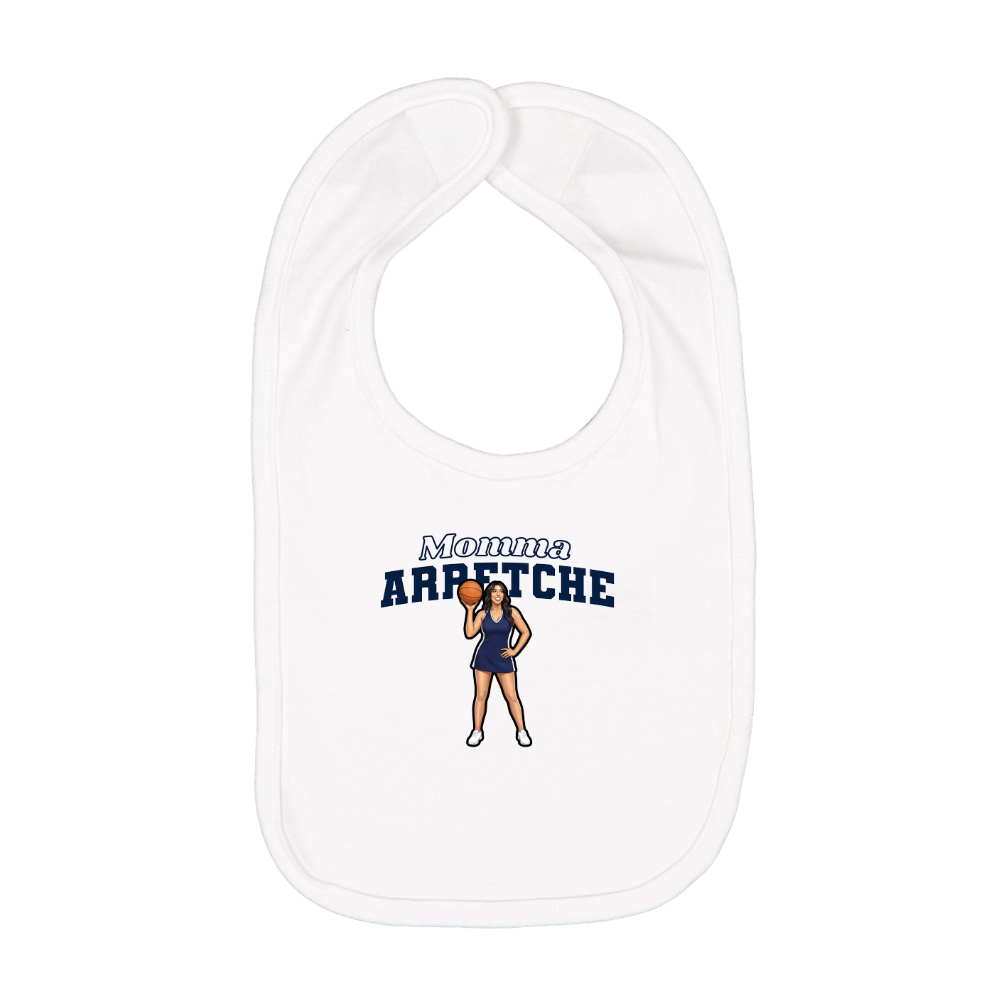 Infant Bib — Mothers Day Block in White