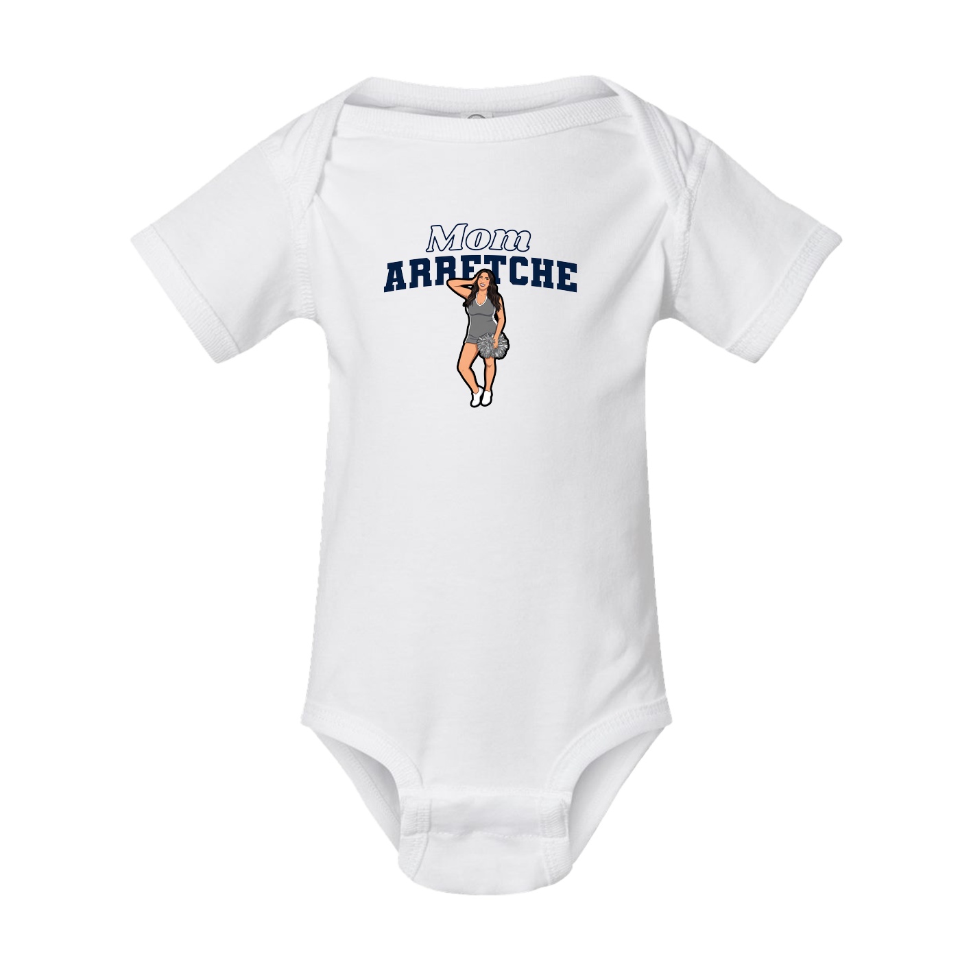 Baby Onesie — Mothers Day Block in White