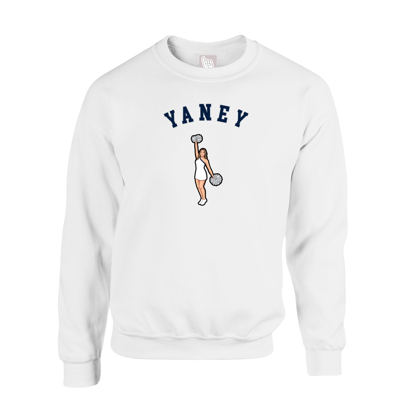Fleece Crew — Shirsey Arch in White
