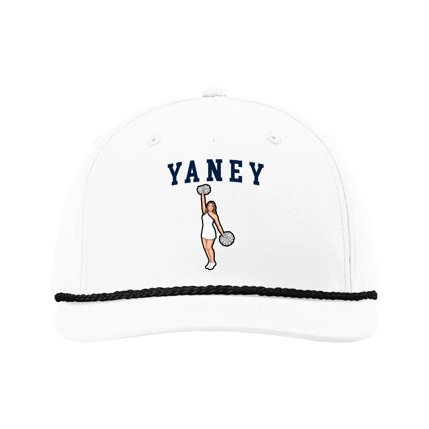 Five-Panel Classic Rope Cap — Shirsey in White