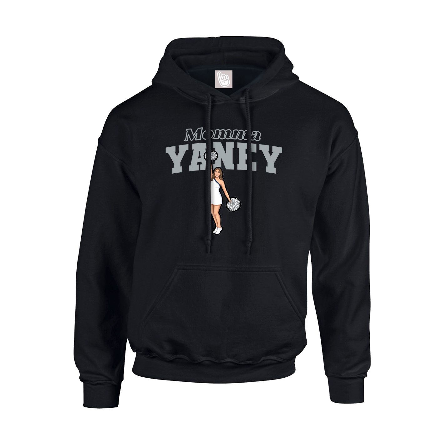 Youth Hoodie — Mothers Day Block in Black