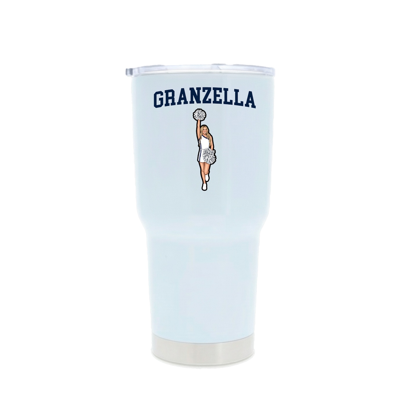 30oz Stainless Steel Tumbler — Shirsey in White