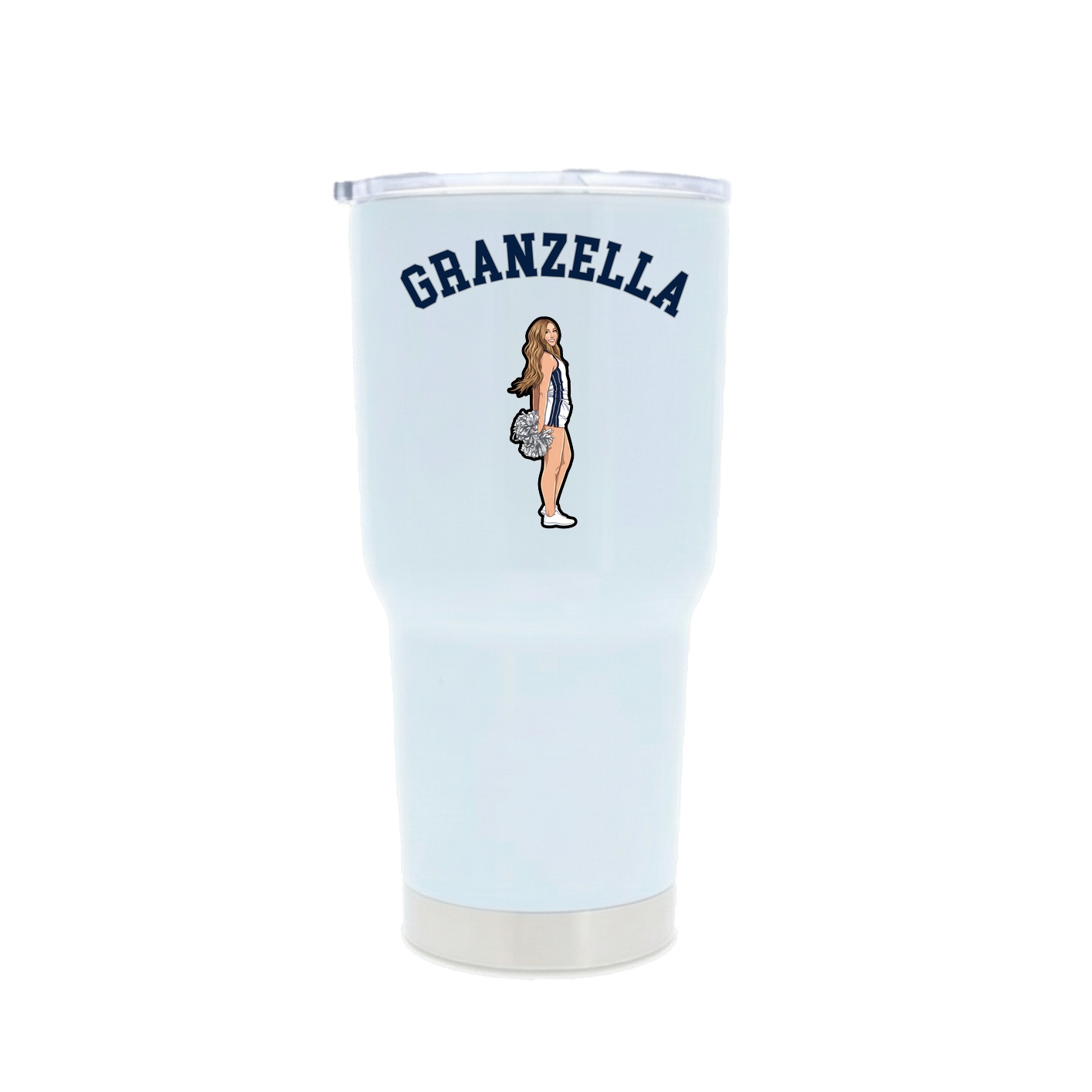 30oz Stainless Steel Tumbler — Shirsey Arch in White