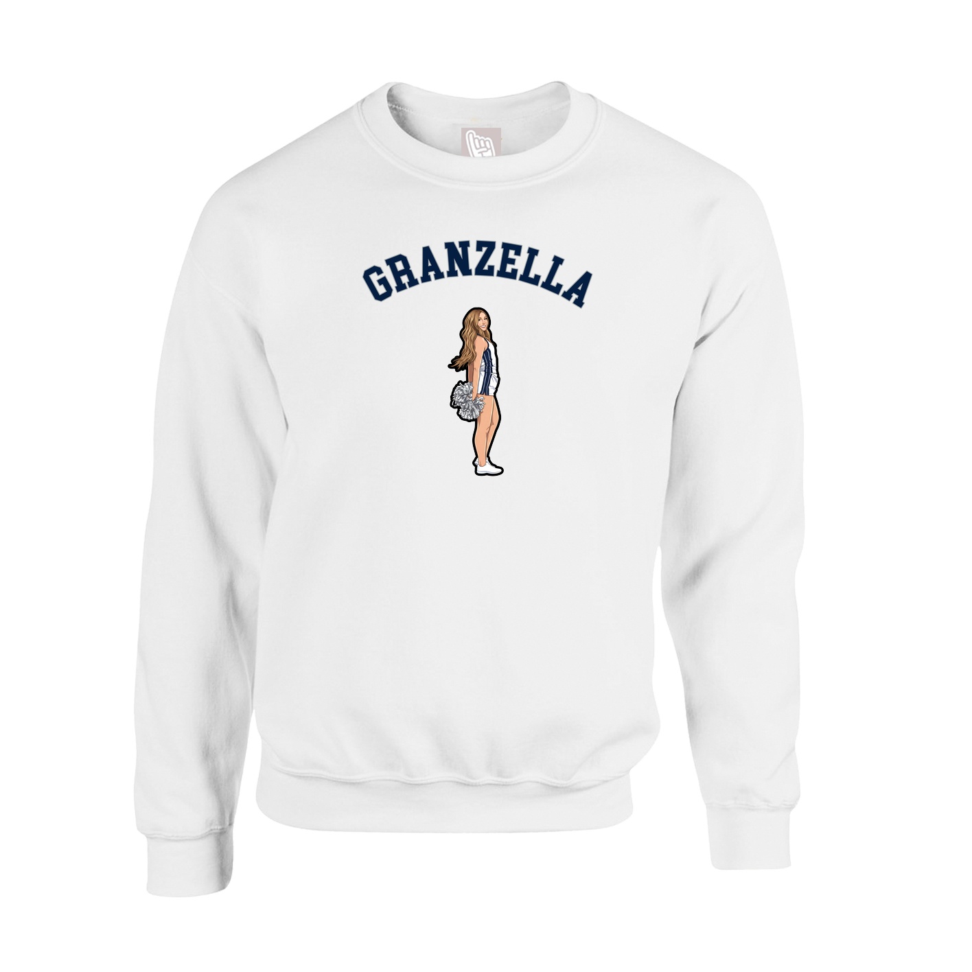 Fleece Crew — Shirsey Arch in White