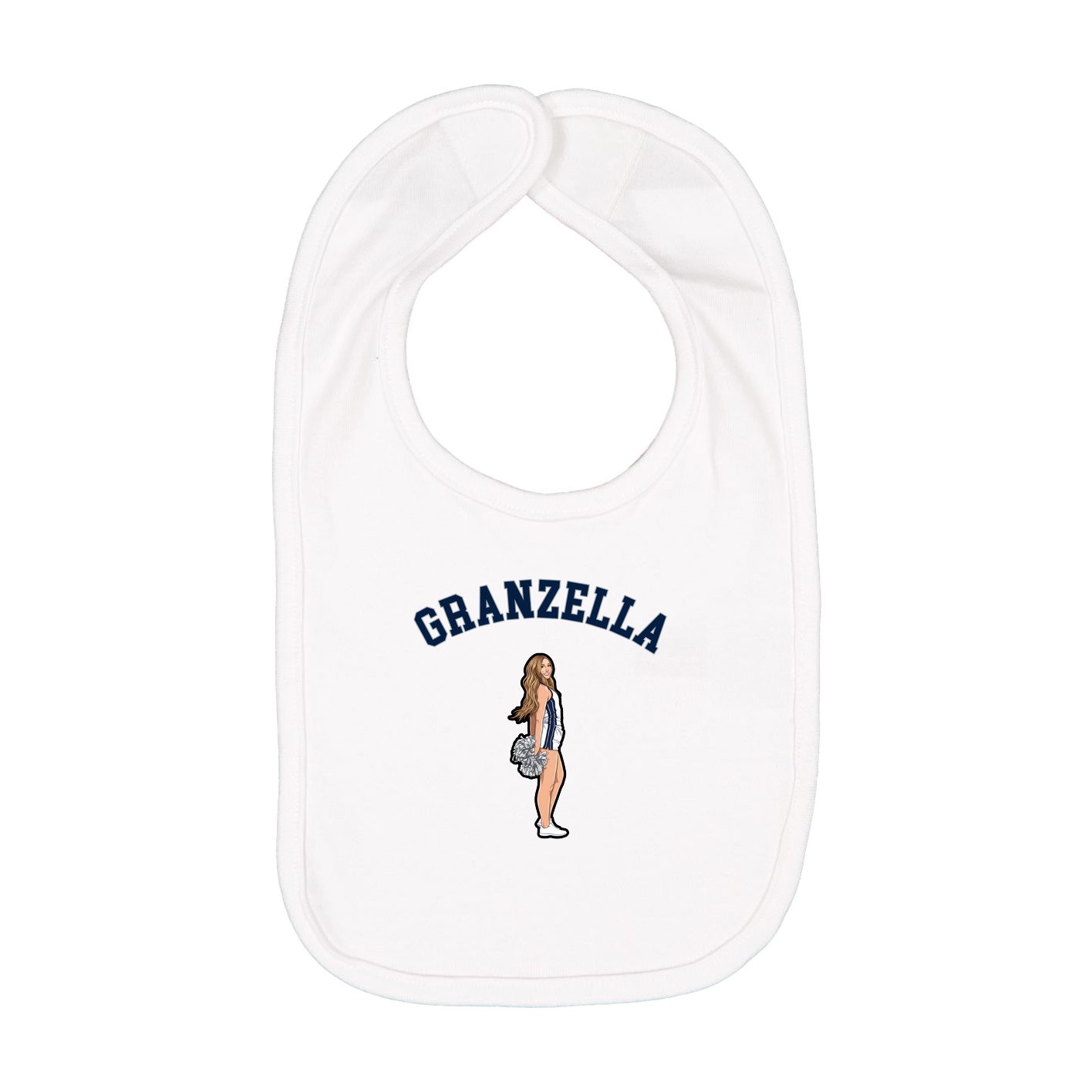 Infant Bib — Shirsey Arch in White
