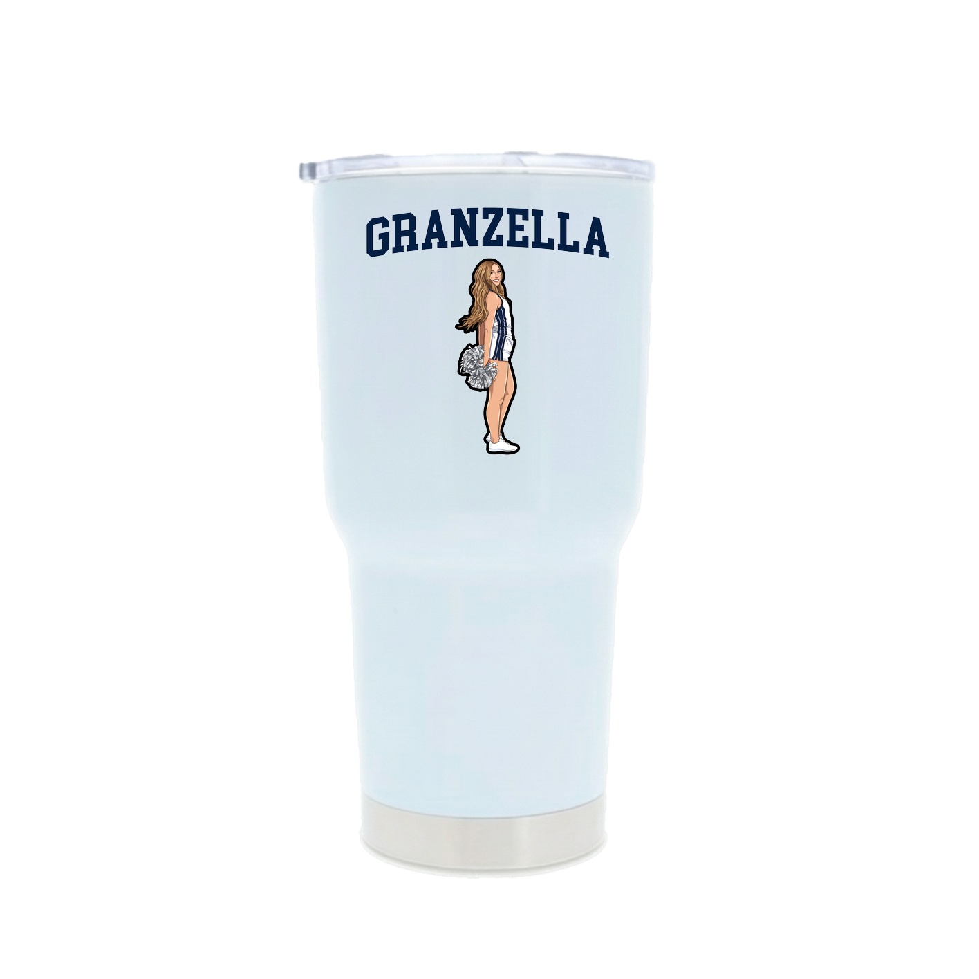 30oz Stainless Steel Tumbler — Shirsey in White