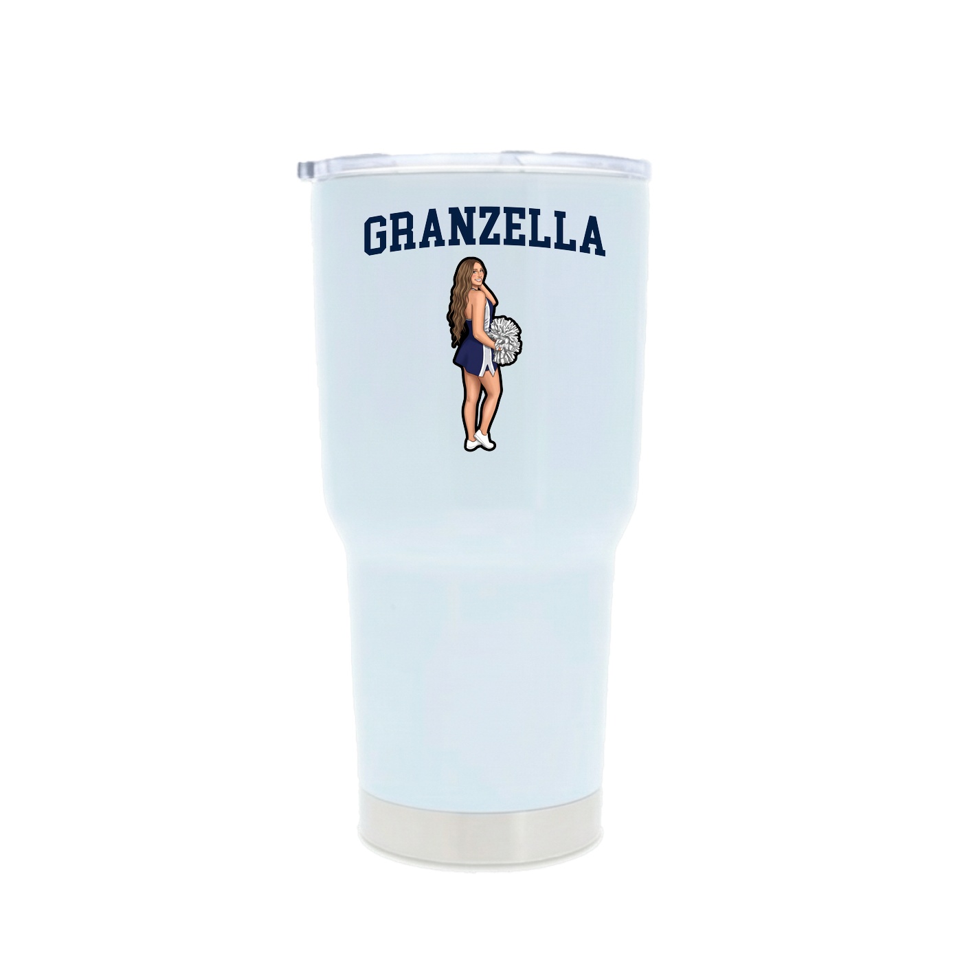 30oz Stainless Steel Tumbler — Shirsey in White