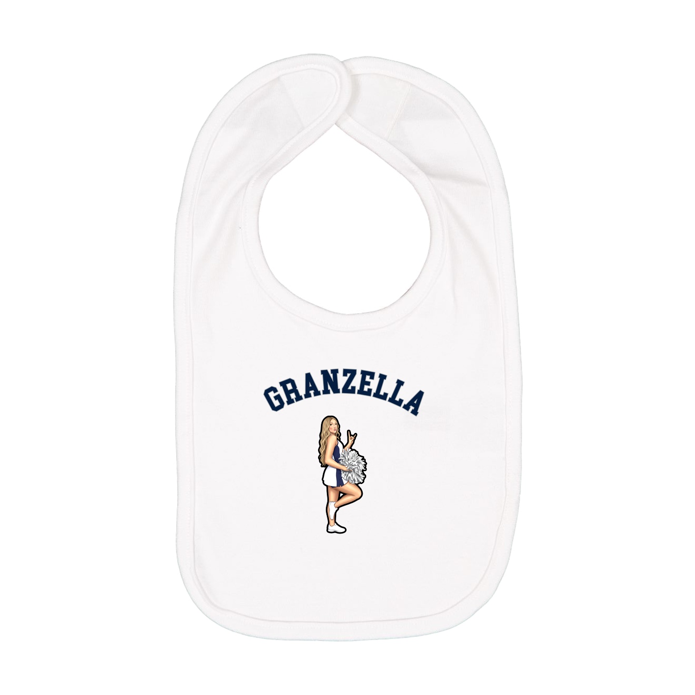 Infant Bib — Shirsey Arch in White