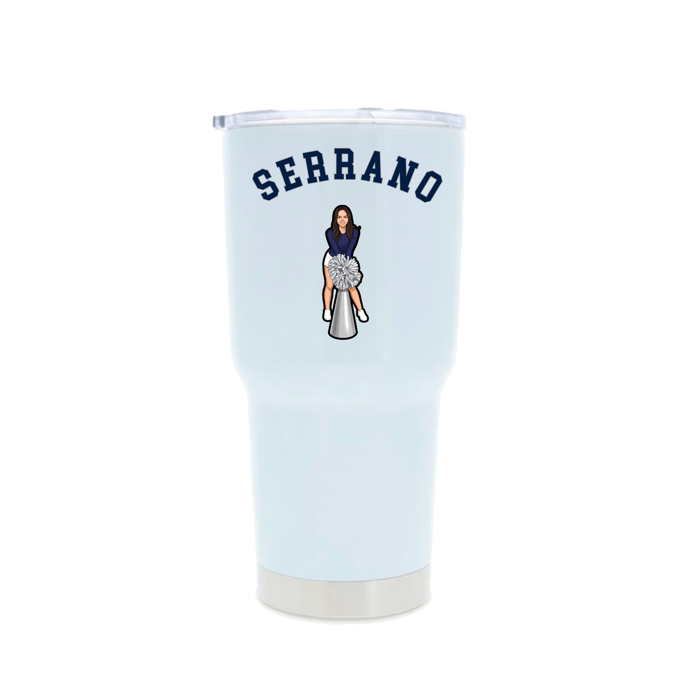 30oz Stainless Steel Tumbler — Shirsey Arch in White