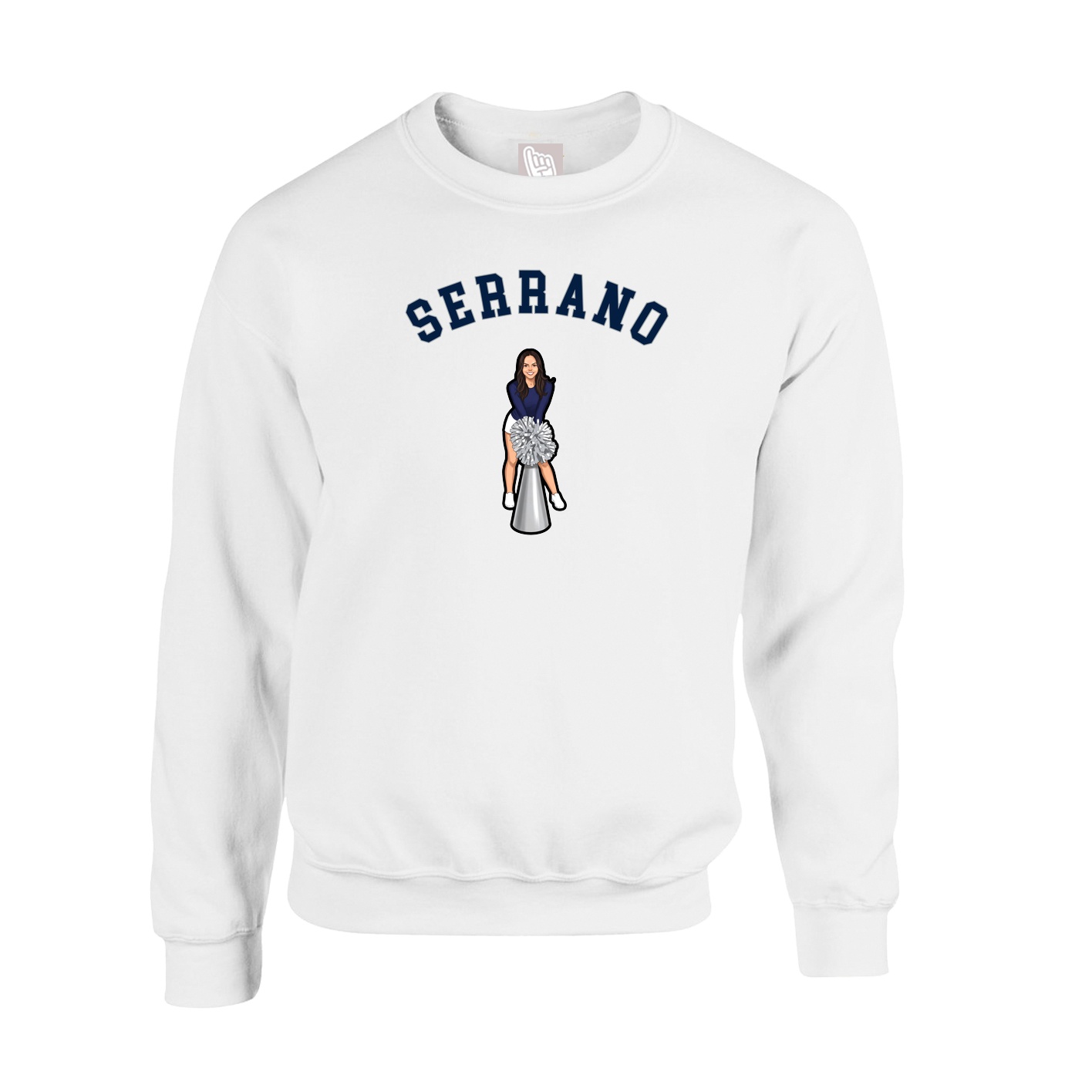 Fleece Crew — Shirsey Arch in White