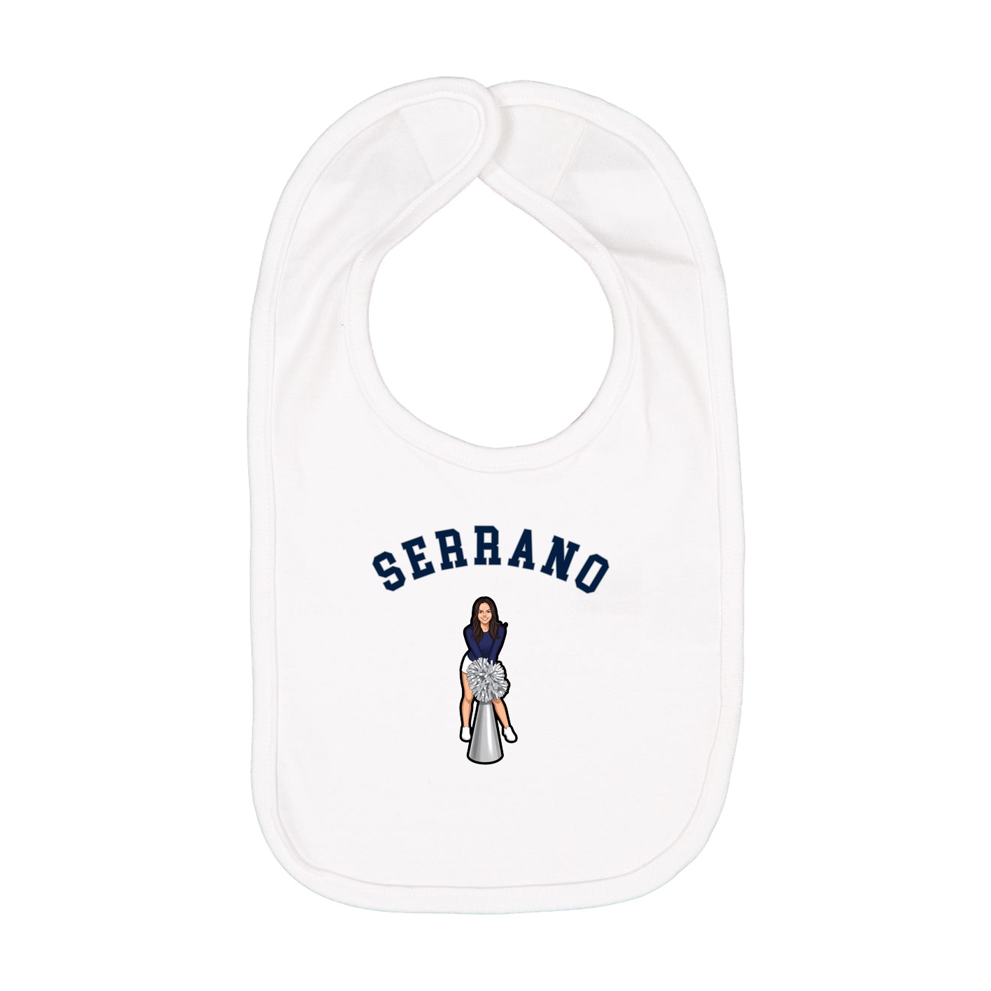Infant Bib — Shirsey Arch in White