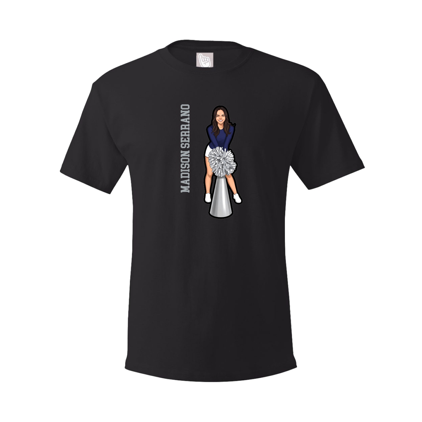 Tee — Name Vertical in Black