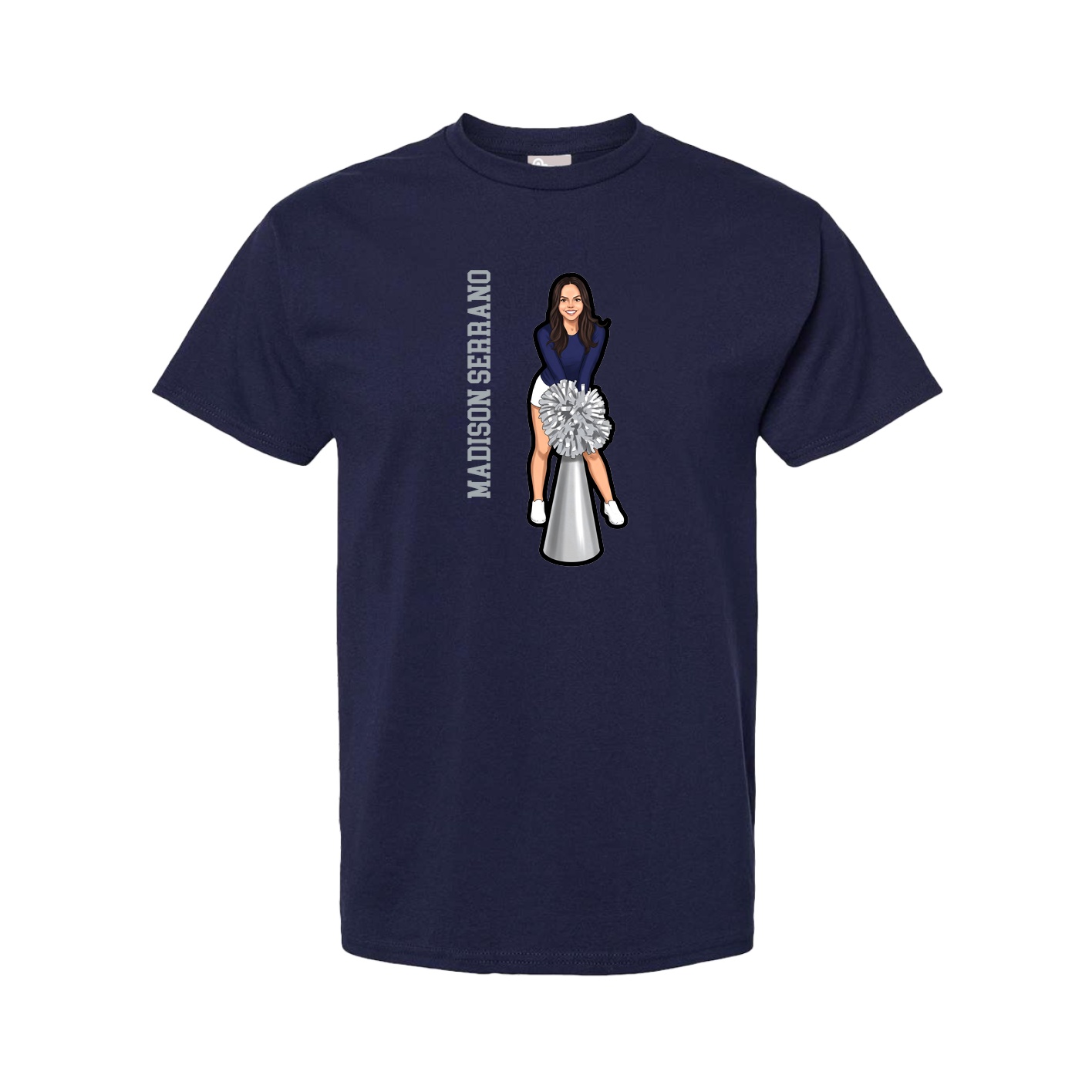 Youth Tee — Name Vertical in Navy