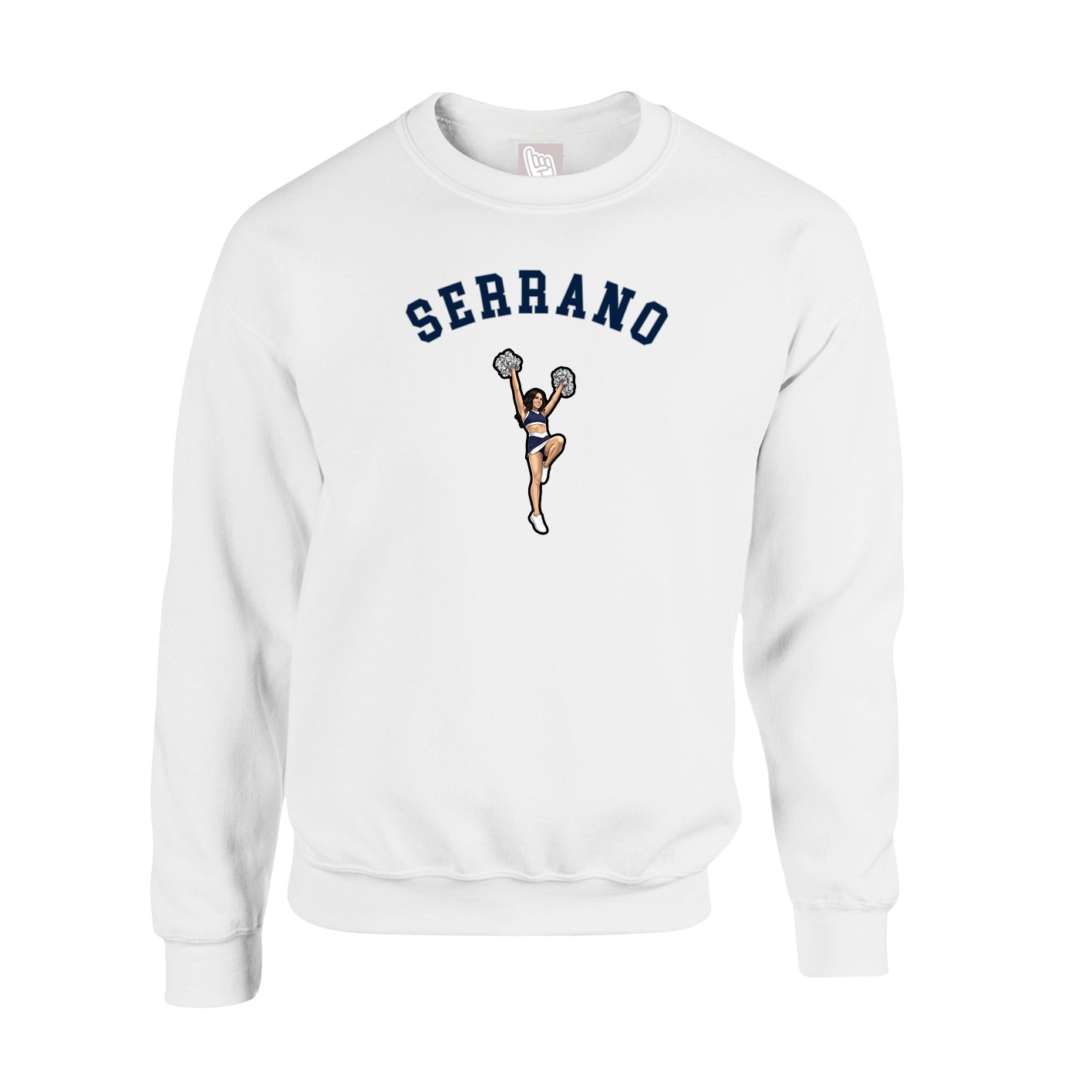 Fleece Crew — Shirsey Arch in White