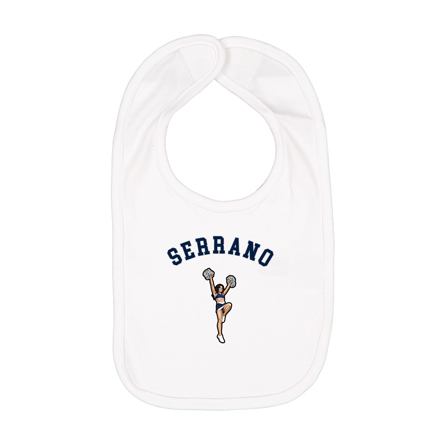 Infant Bib — Shirsey Arch in White