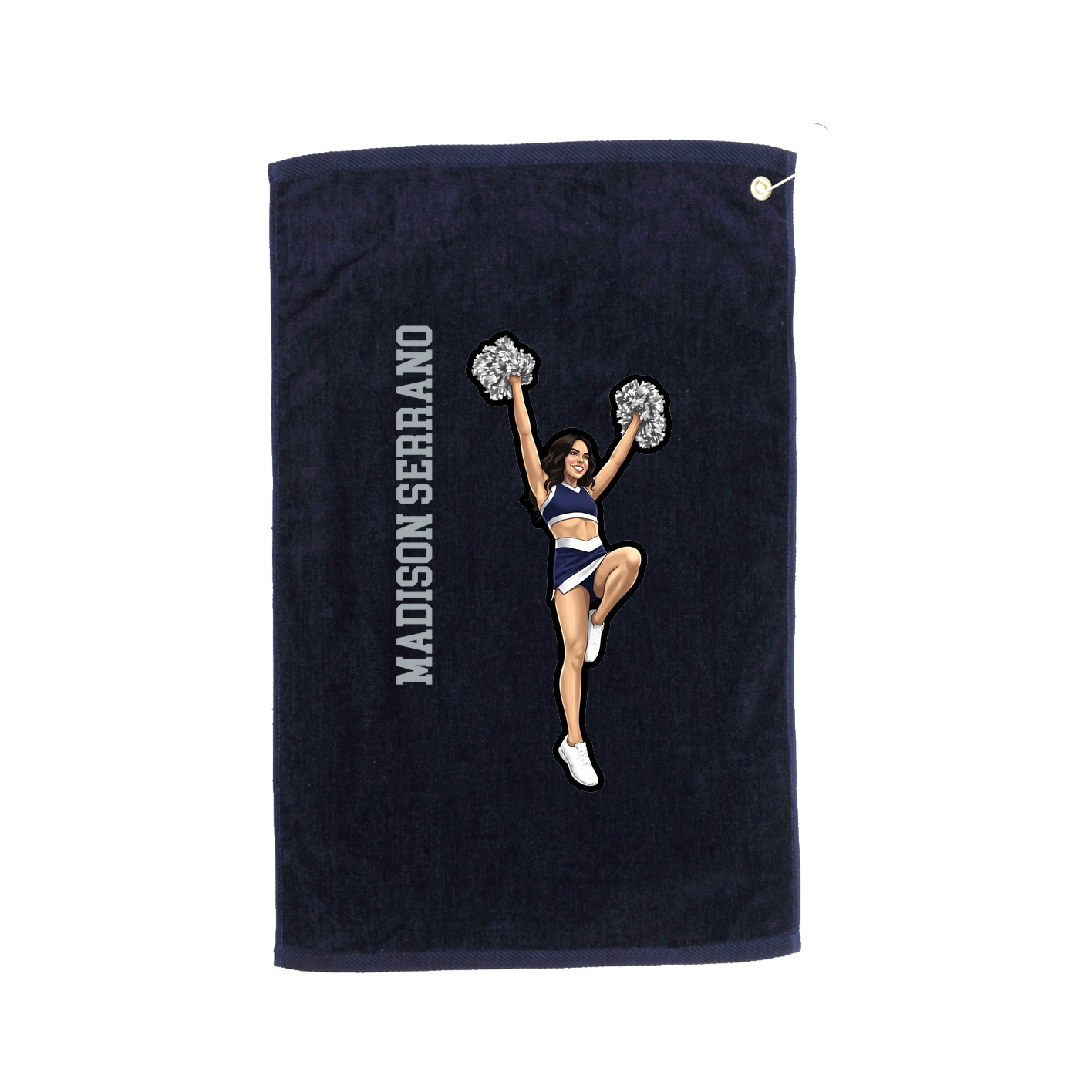 Golf Towel — Name Vertical in Navy