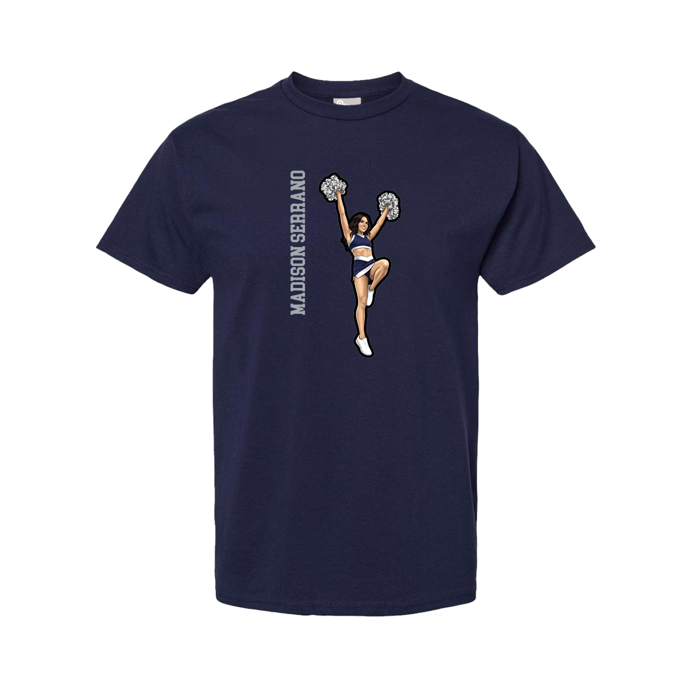 Tee — Name Vertical in Navy