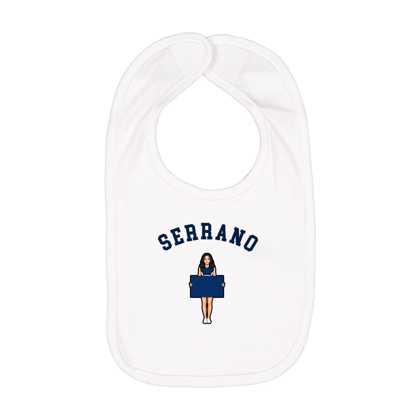Infant Bib — Shirsey Arch in White