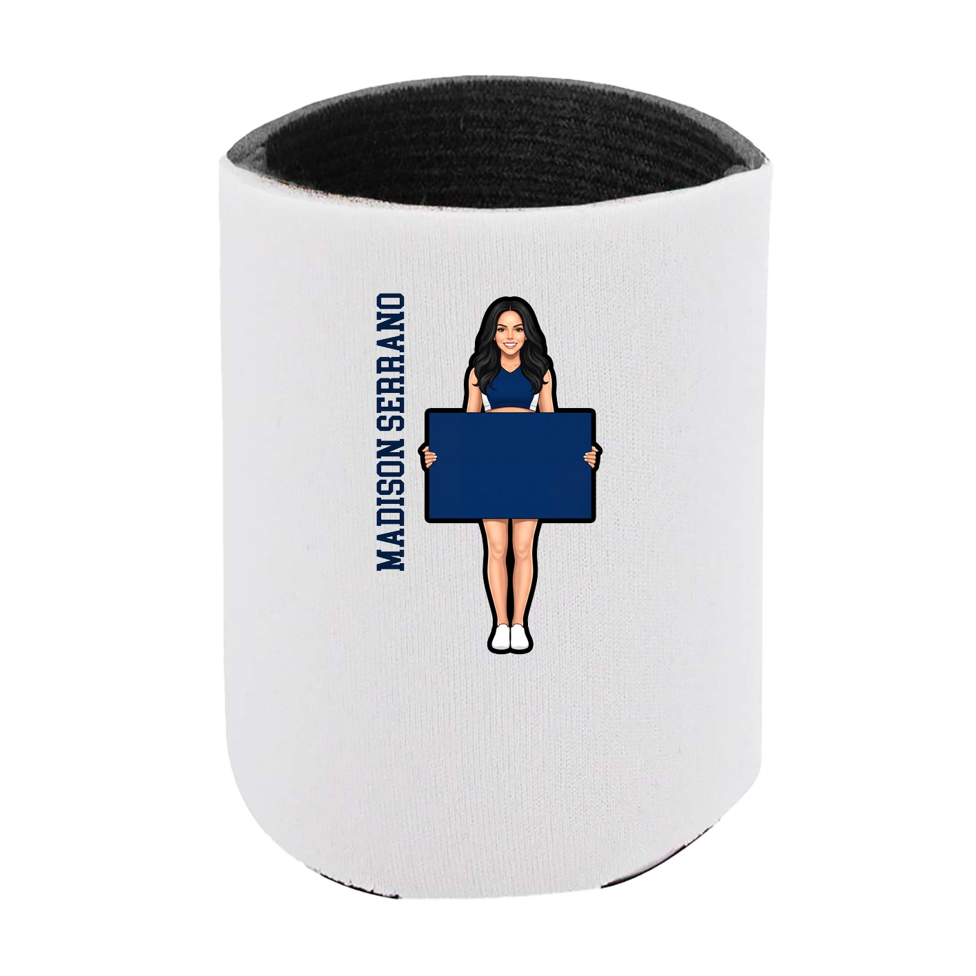 Can Holder — Name Vertical in White