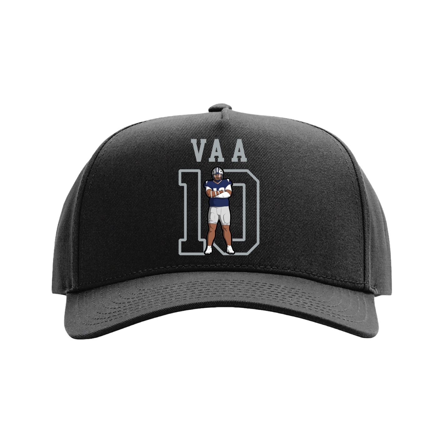 Full Fabric Five-Panel Champ Cap — Shirsey in Black