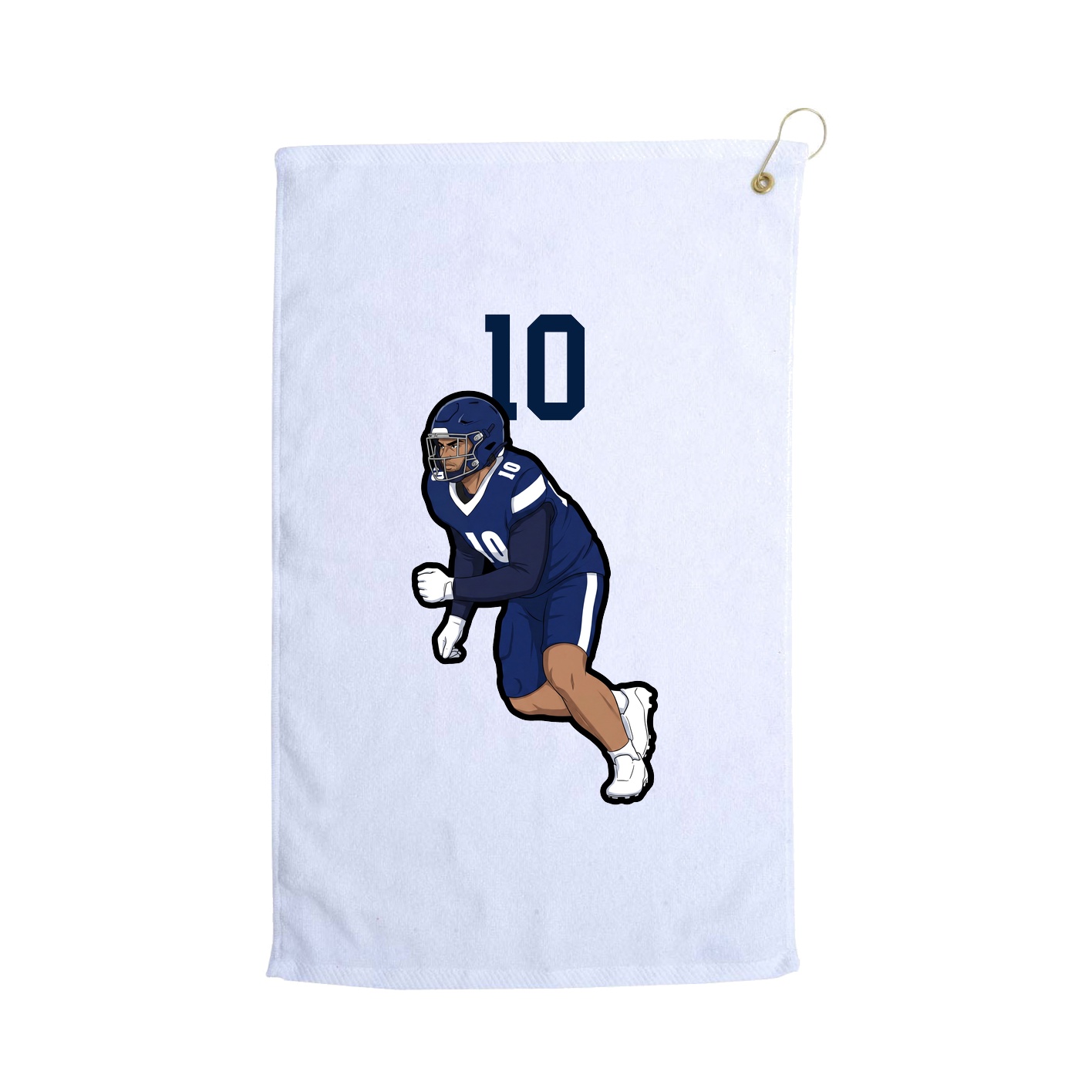 Golf Towel — Number Top in White