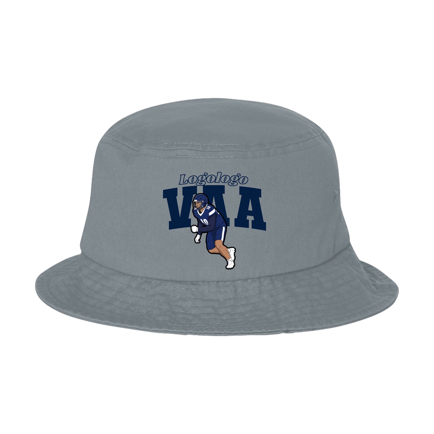 Bucket Cap — Name Arch in Grey