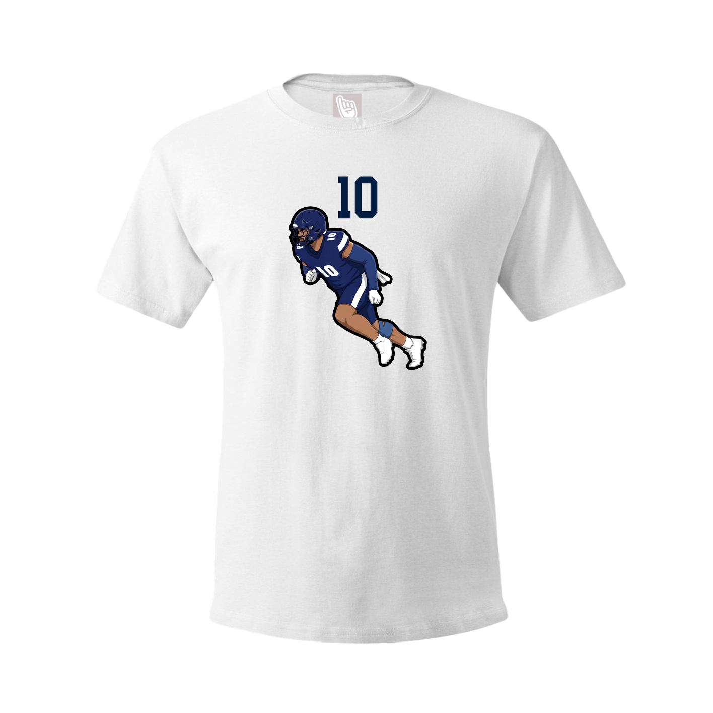 Youth Tee — Number Top in White