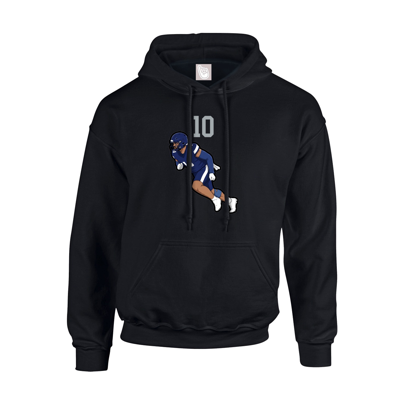 Youth Hoodie — Number Top in Black