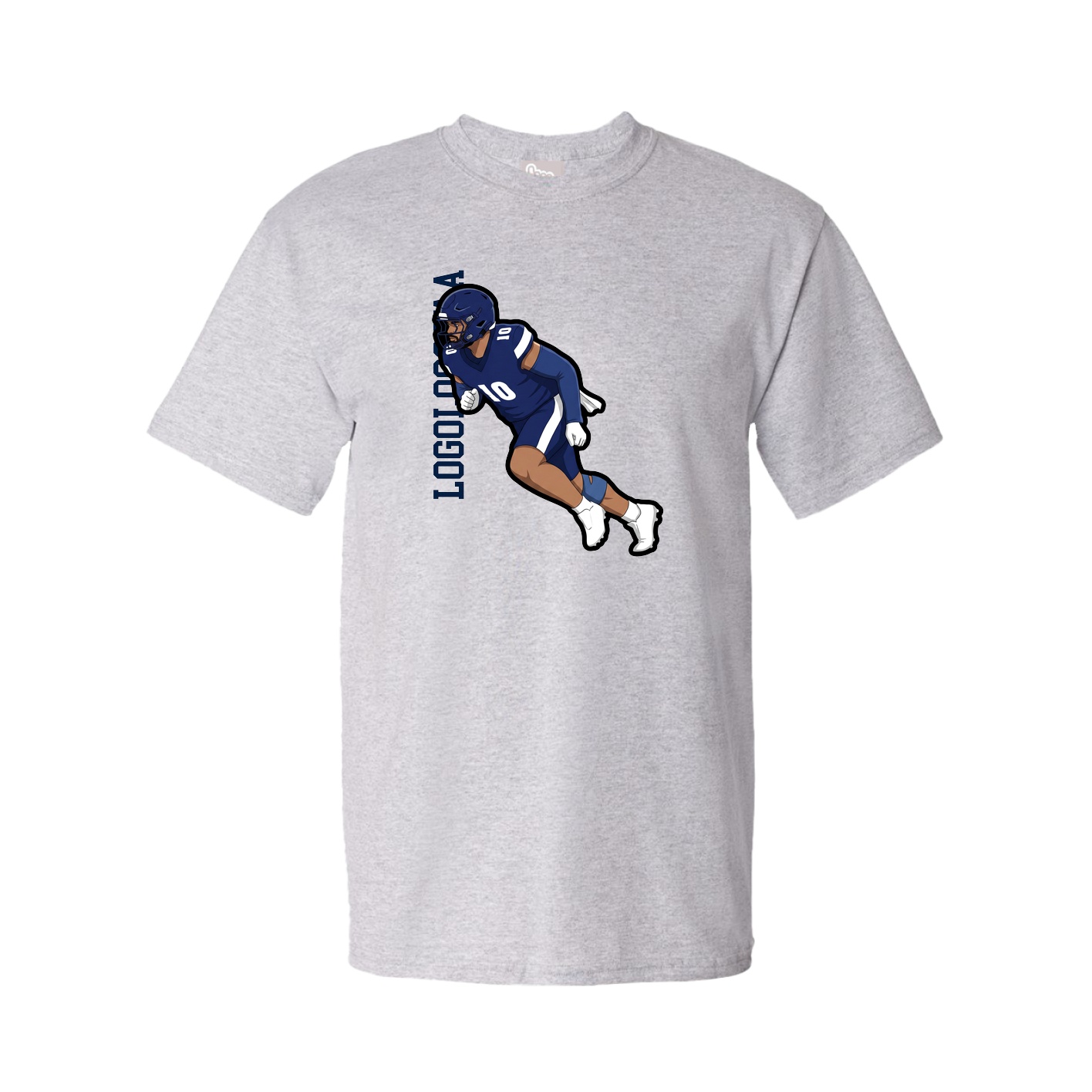 Youth Tee — Name Vertical in Grey