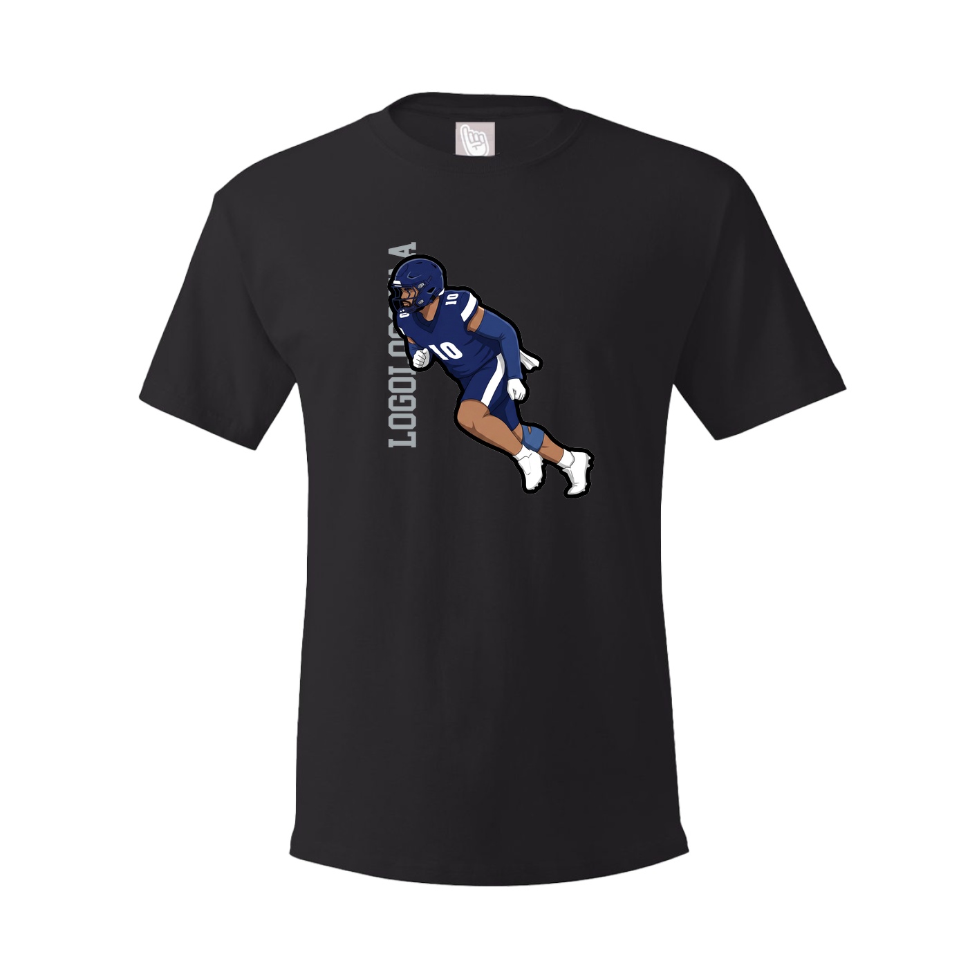 Youth Tee — Name Vertical in Black