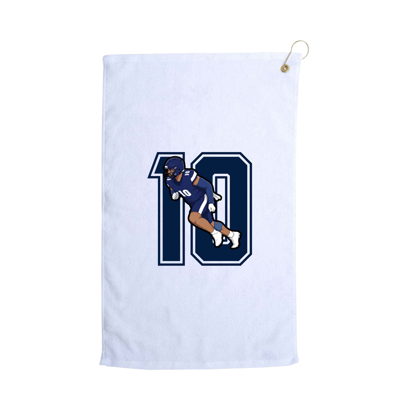 Golf Towel — Number in White