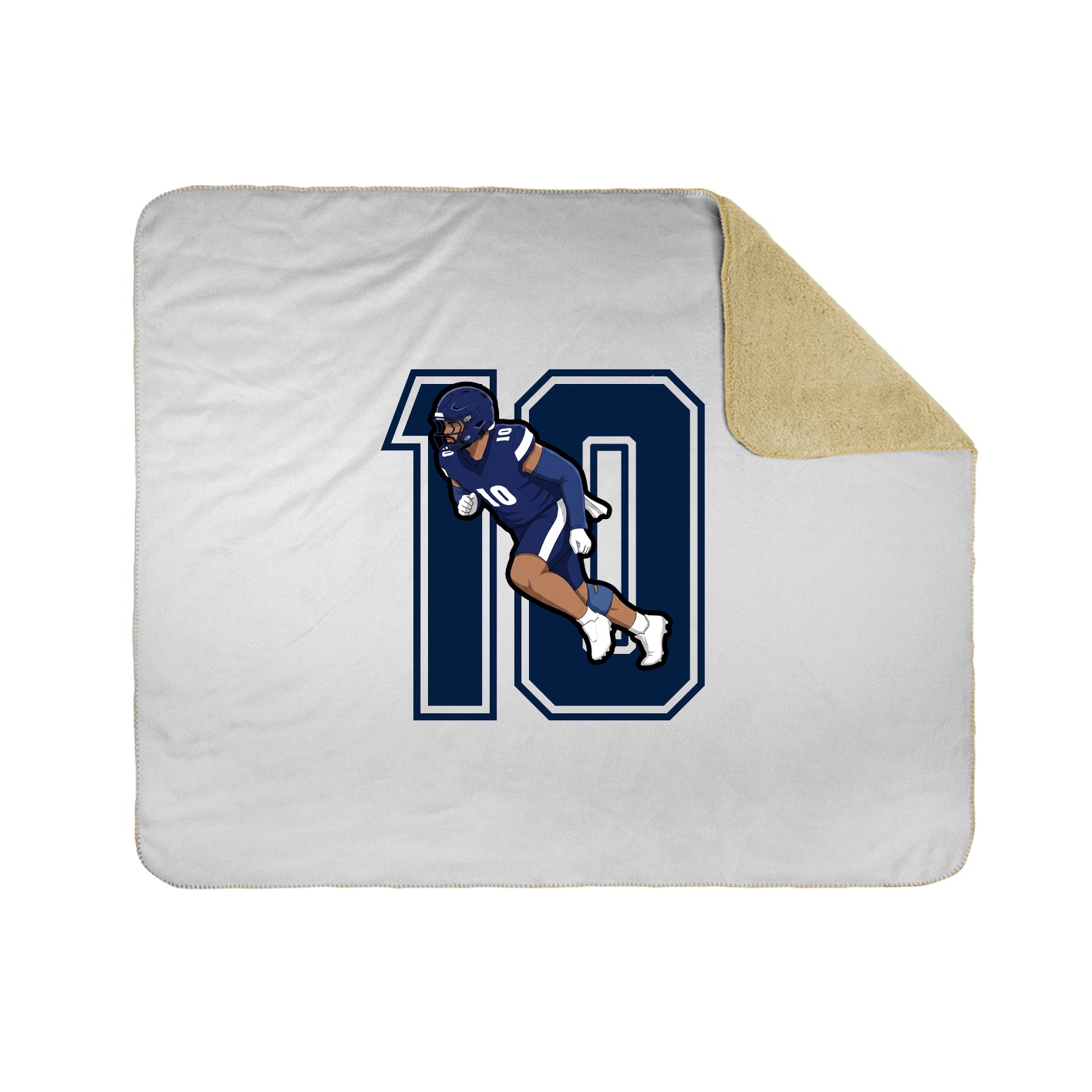 Throw Blanket — Number in White